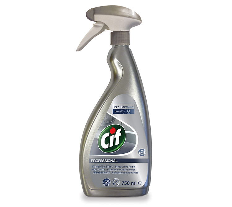 Puhdistusaine lasi ja teräs Cif Professional 750 ml