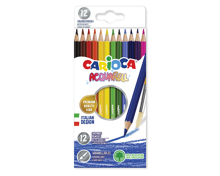 Akvarellikynä CARIOCA Acquarell värilajitelma /12
