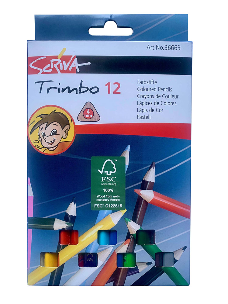 Värikynä Scriva Trimbo värilajitelma /12
