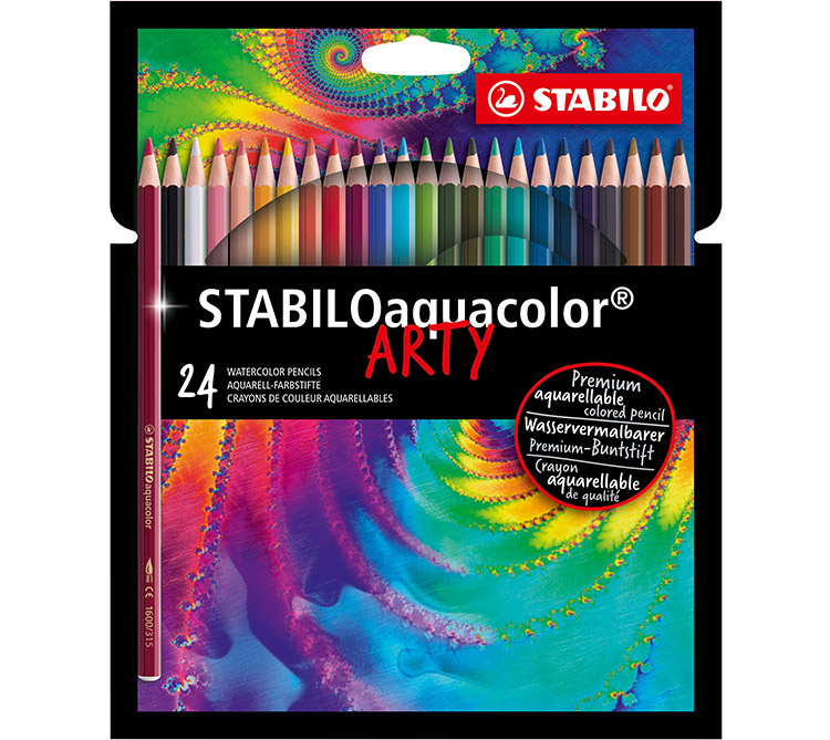 Akvarellikynä STABILO Aquacolor ARTY värilajitelma /24