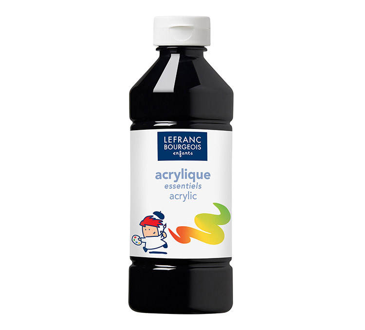 Akryyliväri Lefranc & Bourgeois musta 500 ml
