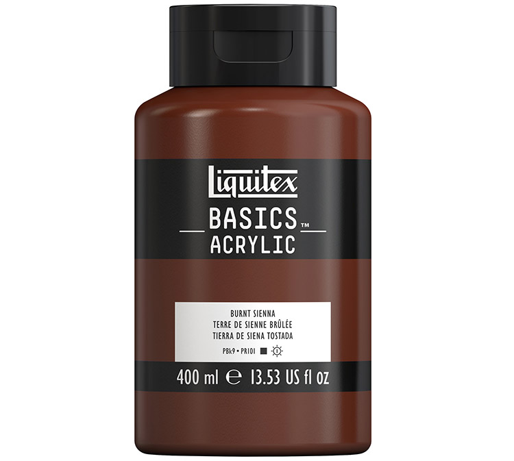 Akryyliväri Liquitex Basics poltettu siena 400 ml