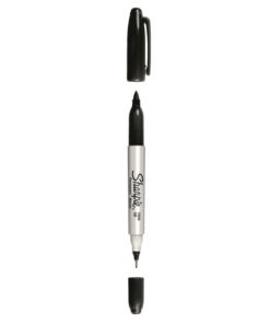 Huopakynä Sharpie kaksipäinen F+EF musta blisteri