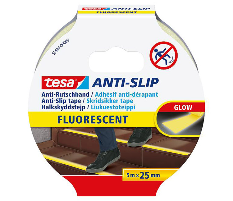 Liukuesteteippi Tesa Anti-Slip 55580 25mmx5m jälkivalaiseva