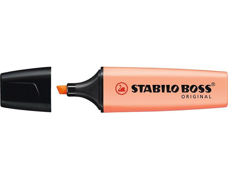 Korostuskynä Stabilo Boss Original pastellinpersikka