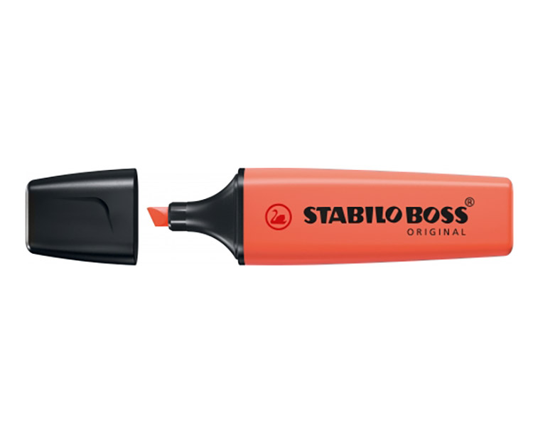 Korostuskynä Stabilo Boss Original pastellinkoralli