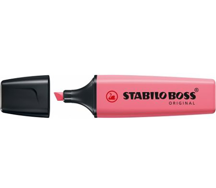 Korostuskynä Stabilo Boss Original pastellinpinkki