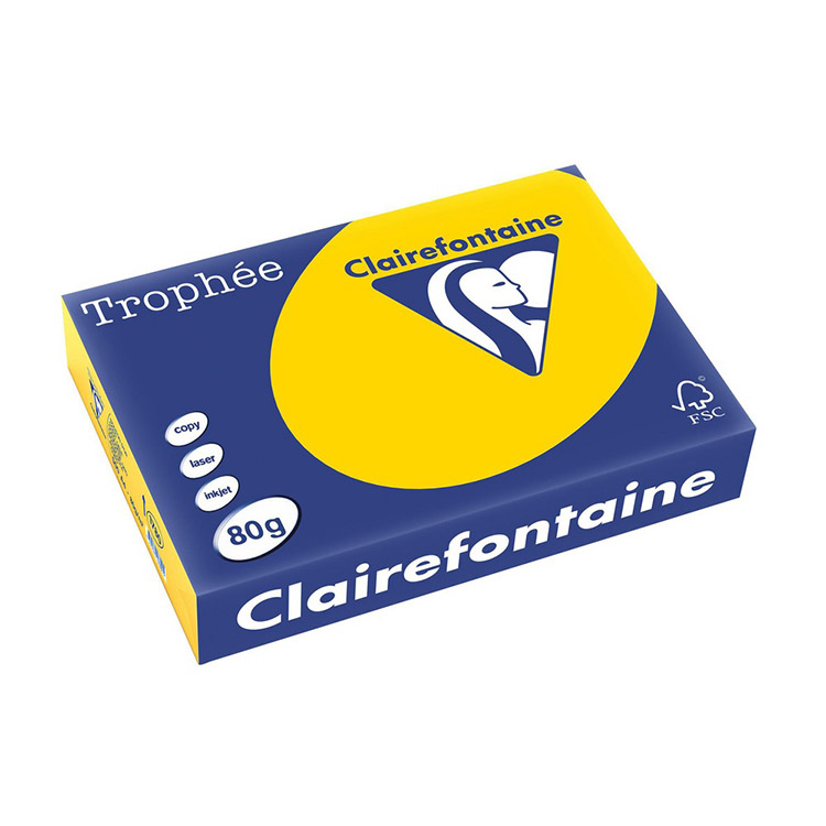 Kopiopaperi Trophée 80G A4/500 kullankeltainen
