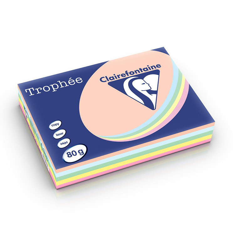 Kopiopaperi Trophée 80G A4/500 värilajitelma pastelli