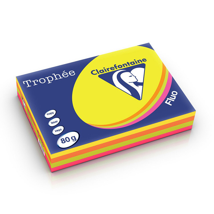 Kopiopaperi Trophée 80G A4/500 värilajitelma neon