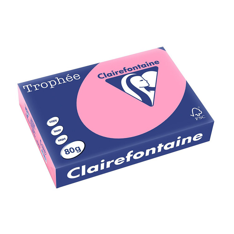 Kopiopaperi Trophée 80G A4/500 kirkas pinkki