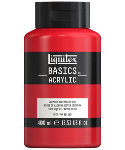 Akryyliväri Liquitex Basics kadmiuminpunainen medium 400 ml