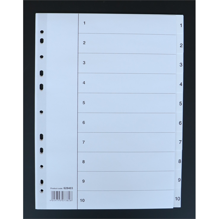 Numerohakemisto Esselte A4 kartonki 10-osainen