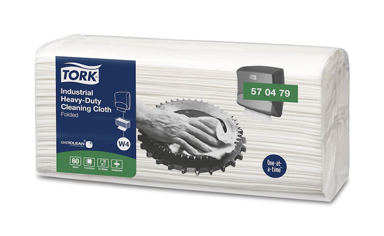 Teollisuuspuhdistusliina vaativaan käyttöön Tork W4 60arkkia