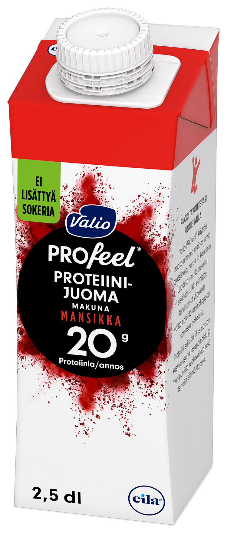 Proteiinijuoma Valio PROfeel mansikka 2,5 dl