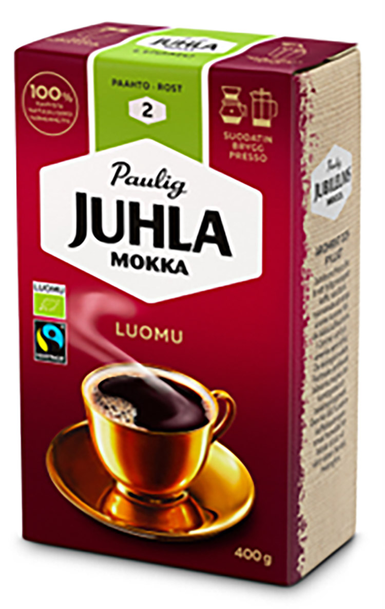 Kahvi Juhla Mokka luomu SJ Reilu Kauppa 400 g