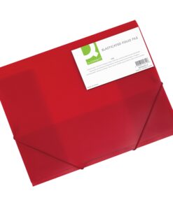Kulmalukkokansio Q-CONNECT A4 PP punainen