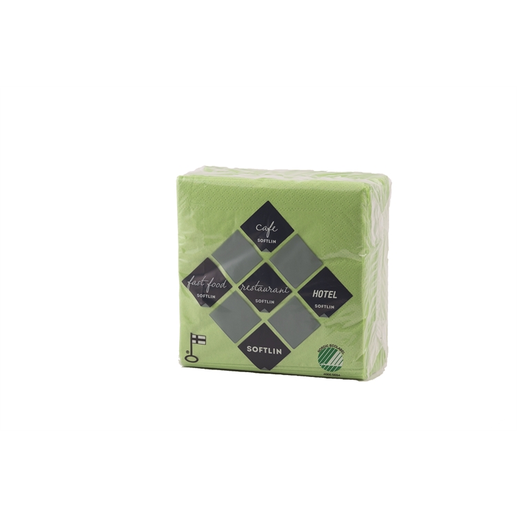 Lautasliina Softlin Basic 24 x 24 cm lime 100 kpl