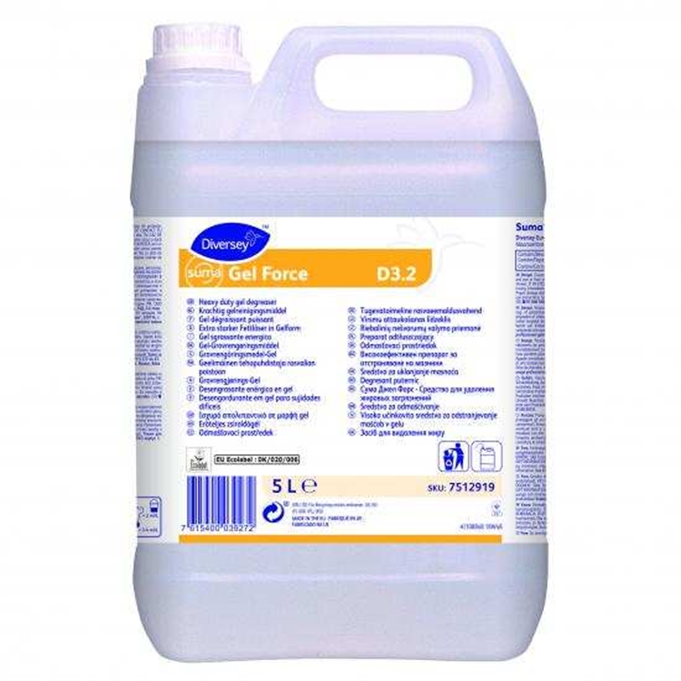 Tehopuhdistusaine rasvalian poistoon Suma Gel Force 2 x 5L