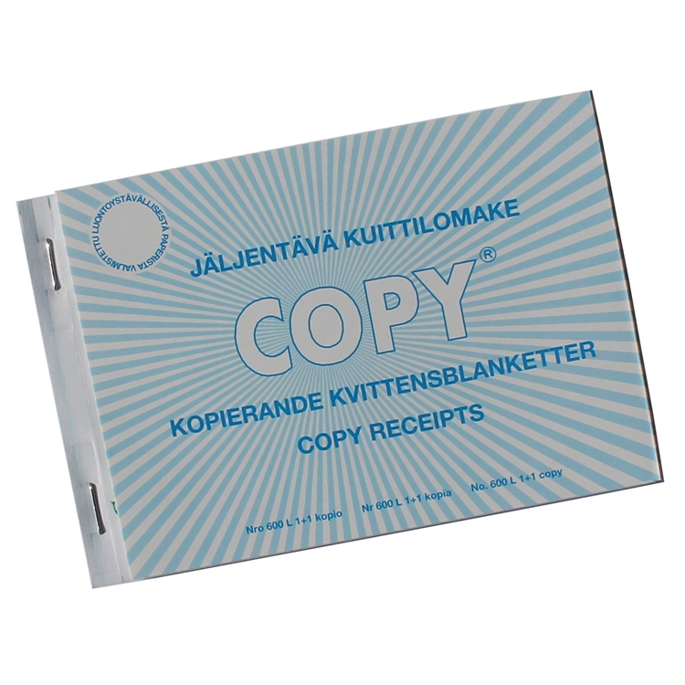 Kuittilomake Plastipap 600L A6/50+50