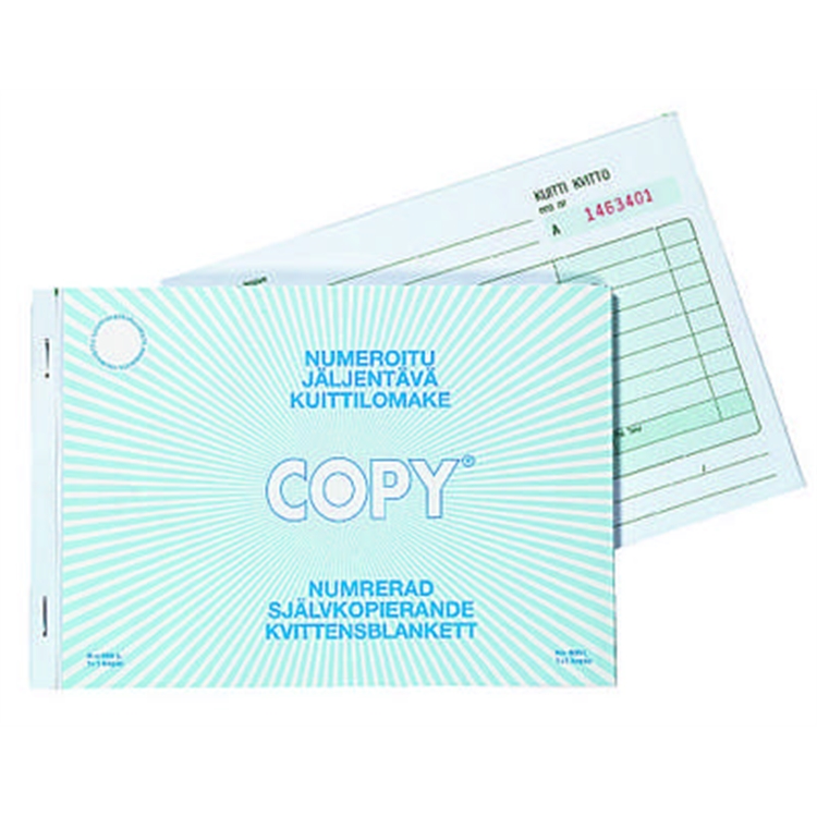 Kuittilomake Plastipap 605L A5/50+50