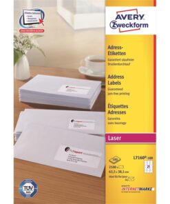 Osoitetarra laser Avery L7160-100 63,5 x 38,1 mm /2100