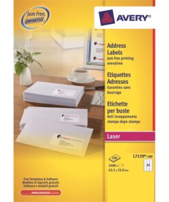 Osoitetarra laser Avery L7159-100 63,5 x 33,9 mm /2400