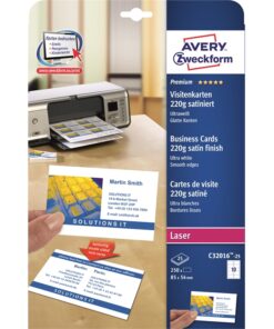 Käyntikorttiarkki Avery C32016-25 /250