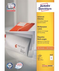 Monikäyttötarra Avery 3427 105 x 74 mm /800