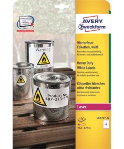 Säänkestävä tarra Avery L4774-20 99,1 x 139 mm /80