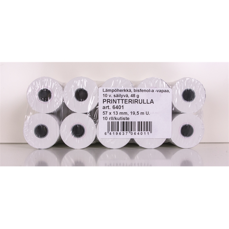 Lämpöpaperirulla Euran 57 x 38 x 13 mm 19,5 m BPA-vapaa