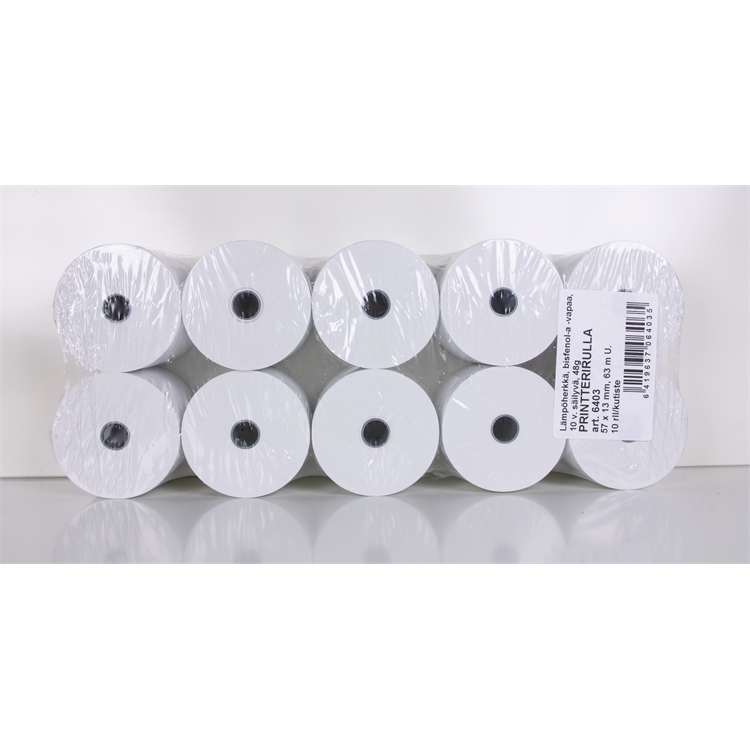 Lämpöpaperirulla Euran 57 x 66 x 13 mm 63 m BPA-vapaa