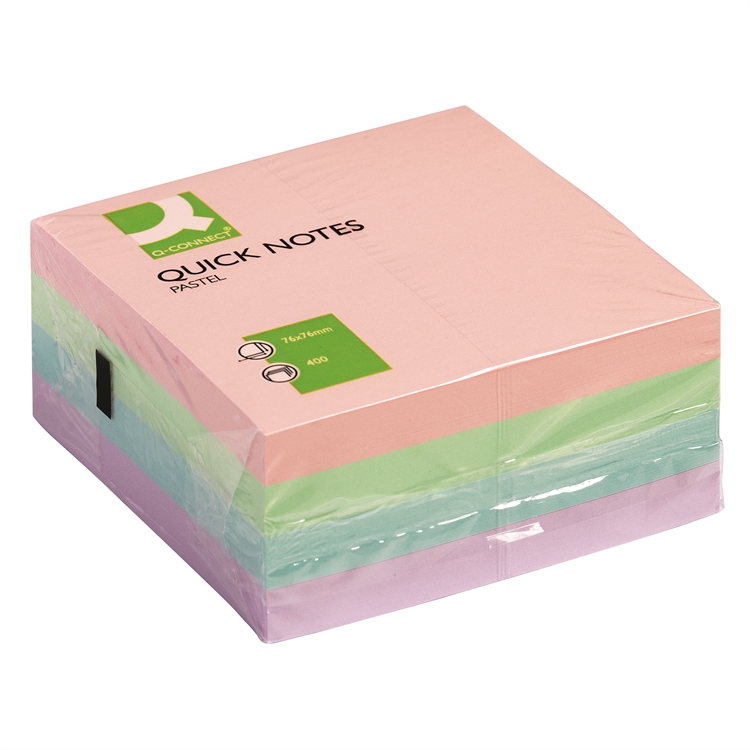 Viestilappukuutio Q-CONNECT 76x76mm FSC pastelli