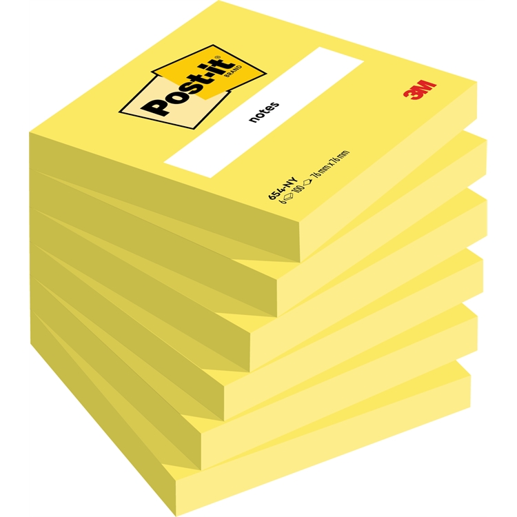 Viestilappu Post-it 654 76x76mm neonkeltainen