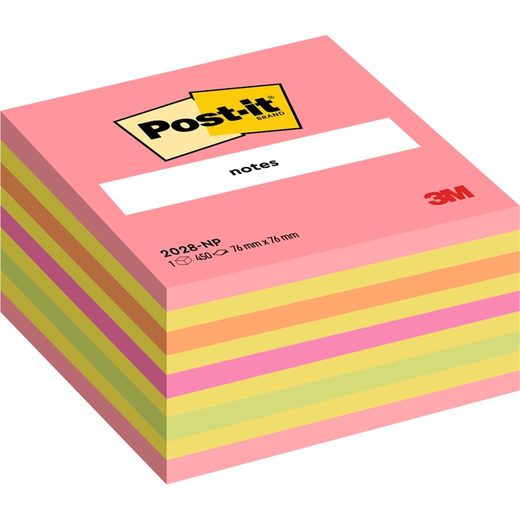 Viestilappukuutio Post-it 2028 76x76mm värilajitelma
