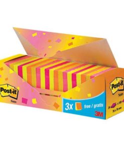 Viestilappu Post-it 654 76x76mm värilajitelma 24 kpl