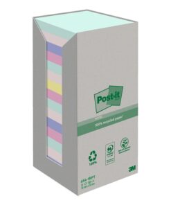 Viestilappu Post-it Recycled Notes 76x76mm pastelli 16 kpl