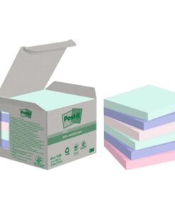 Viestilappu Post-it Recycled 76x76mm pastellivärit 6 kpl