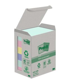 Viestilappu Post-it Recycled 38x51mm pastellivärit 6 kpl
