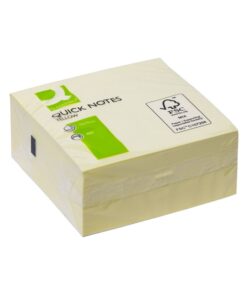 Viestilappukuutio Q-CONNECT 76x76mm FSC keltainen