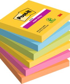 Viestilappu Post-it Super Sticky 76x76mm carnival 6 kpl