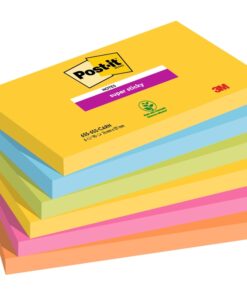 Viestilappu Post-it Super Sticky 76x127mm carnival 6 kpl