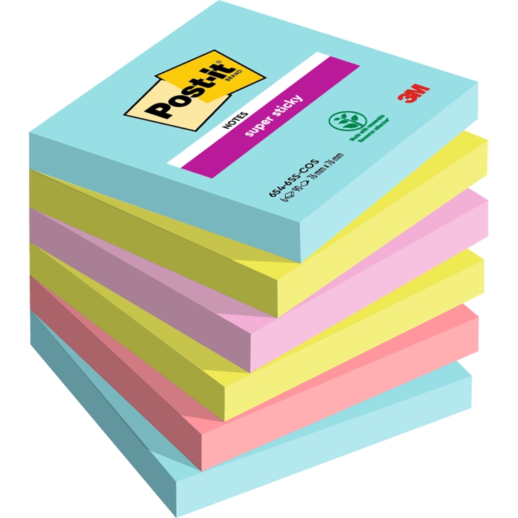 Viestilappu Post-it Super Sticky 76x76mm cosmic 6 kpl