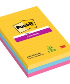 Viestilappu Post-it Super Sticky 101x152mm viivat Carnival/3