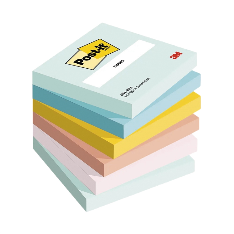 Viestilappu Post-it Beachside värilajitelma 76x76mm 6 kpl