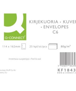 Tarrakuori Q-CONNECT C6 80G valkoinen /25