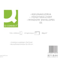 Ikkunakuori Q-CONNECT E5 80G valkoinen 30 x 90 mm /25