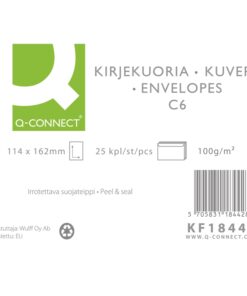 Tarrakuori Q-CONNECT C6 100G ruskea uusiopaperi /25