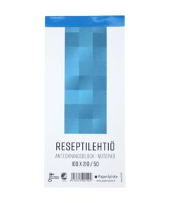Reseptilehtiö Paperipiste 100 x 210 mm blanko 50 lehteä