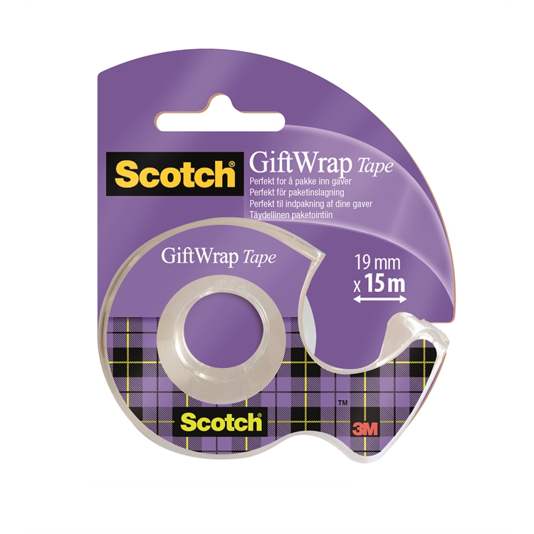 Lahjateippi Scotch Gift-Wrap + katkoja 19 mm x 25 m